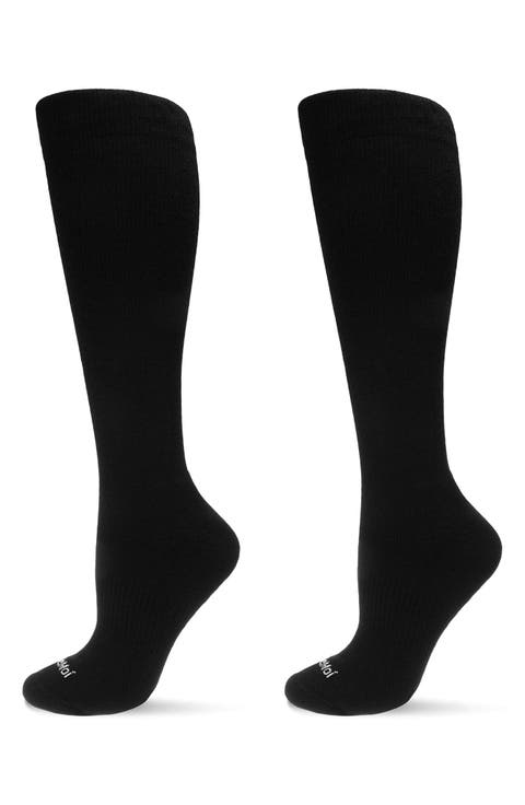Assorted 2-Pack Merino Wool Blend Knee High Socks