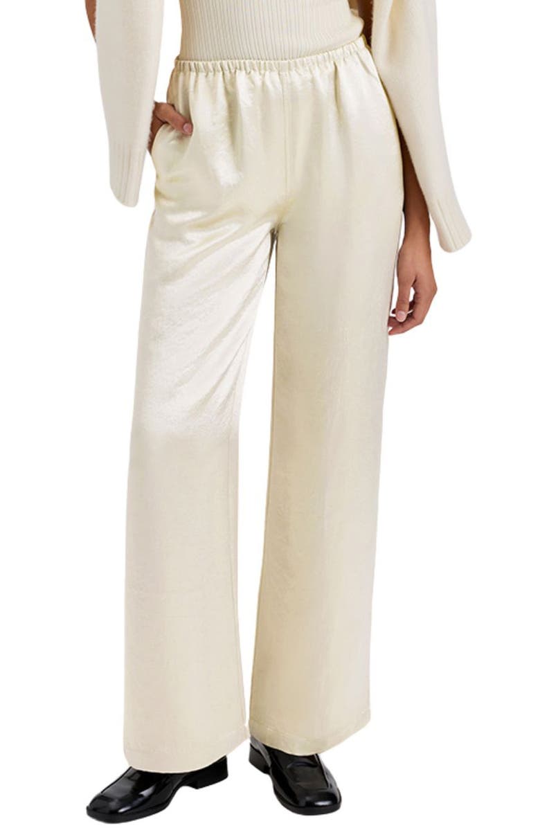 Solid & Striped The Monaco Satin Pull-On Pants, Main, color, 