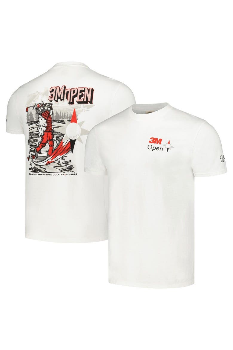 Men's Barstool Golf White 3M Open T-Shirt, Main, color, White