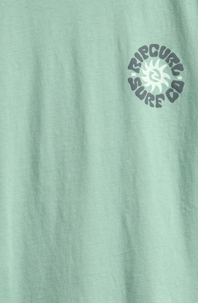 Rip Curl Kids' Pacific Rinse Circle Cotton Graphic T-Shirt, Alternate, color, Aloe