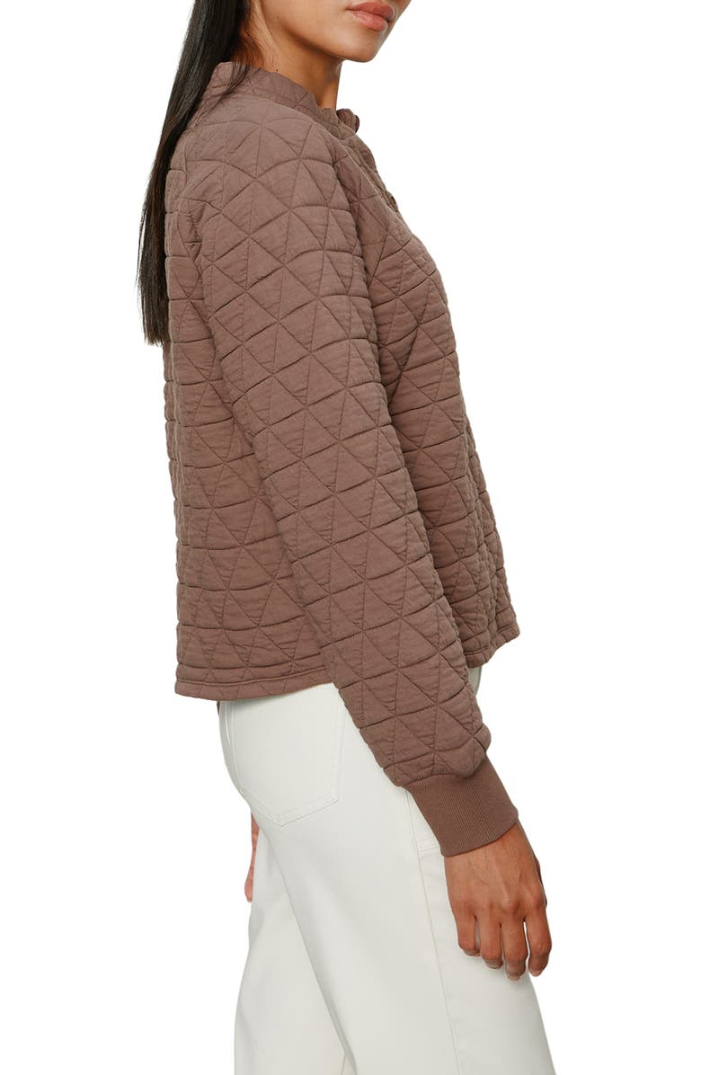 Sanctuary Quilted Sweatshirt, Alternate, color, Morel Brown