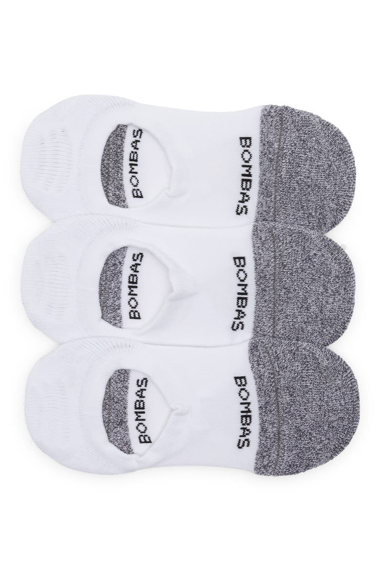Assorted 3-Pack Cushion No-Show Socks, Main, color, WHITE