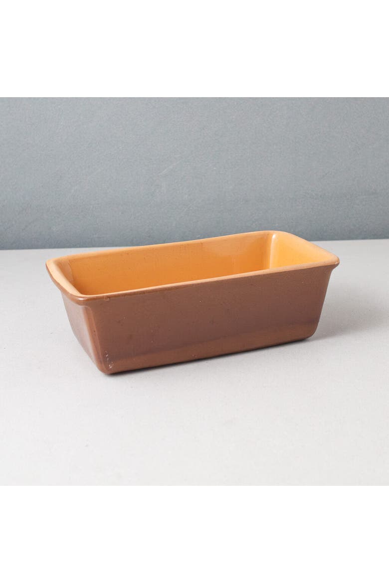 Vintage French Stoneware Rectangular Pan, Alternate, color, Brown