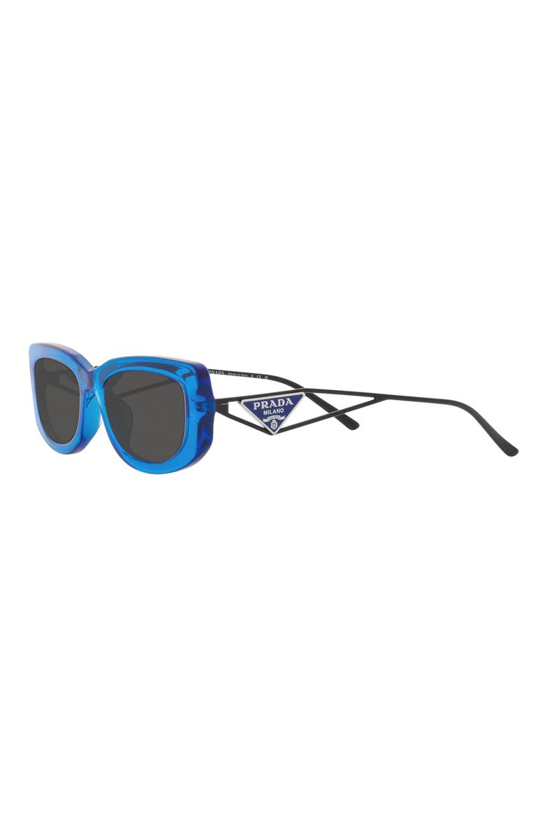 53mm Rectangular Sunglasses, Alternate, color, BLUE