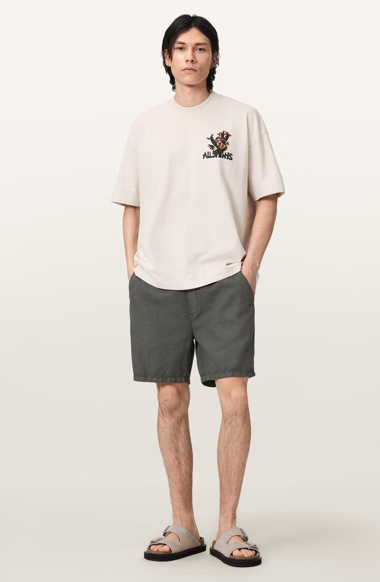 AllSaints Solmar Graphic Cotton T-Shirt, Alternate, color, Dusk White