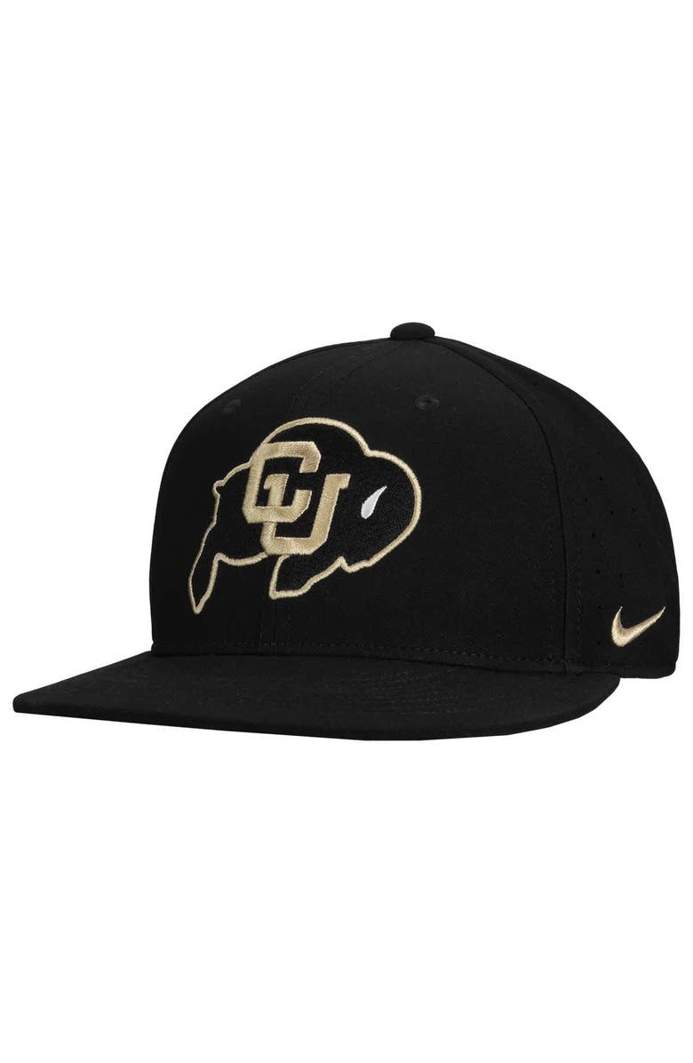 Nike Men's Nike Black Colorado Buffaloes Prime AeroBill Performance Fitted Hat, Alternate, color, Black