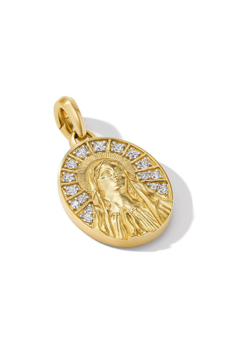 David Yurman Mary Amulet in 18K Yellow Gold with Diamonds, Alternate, color,