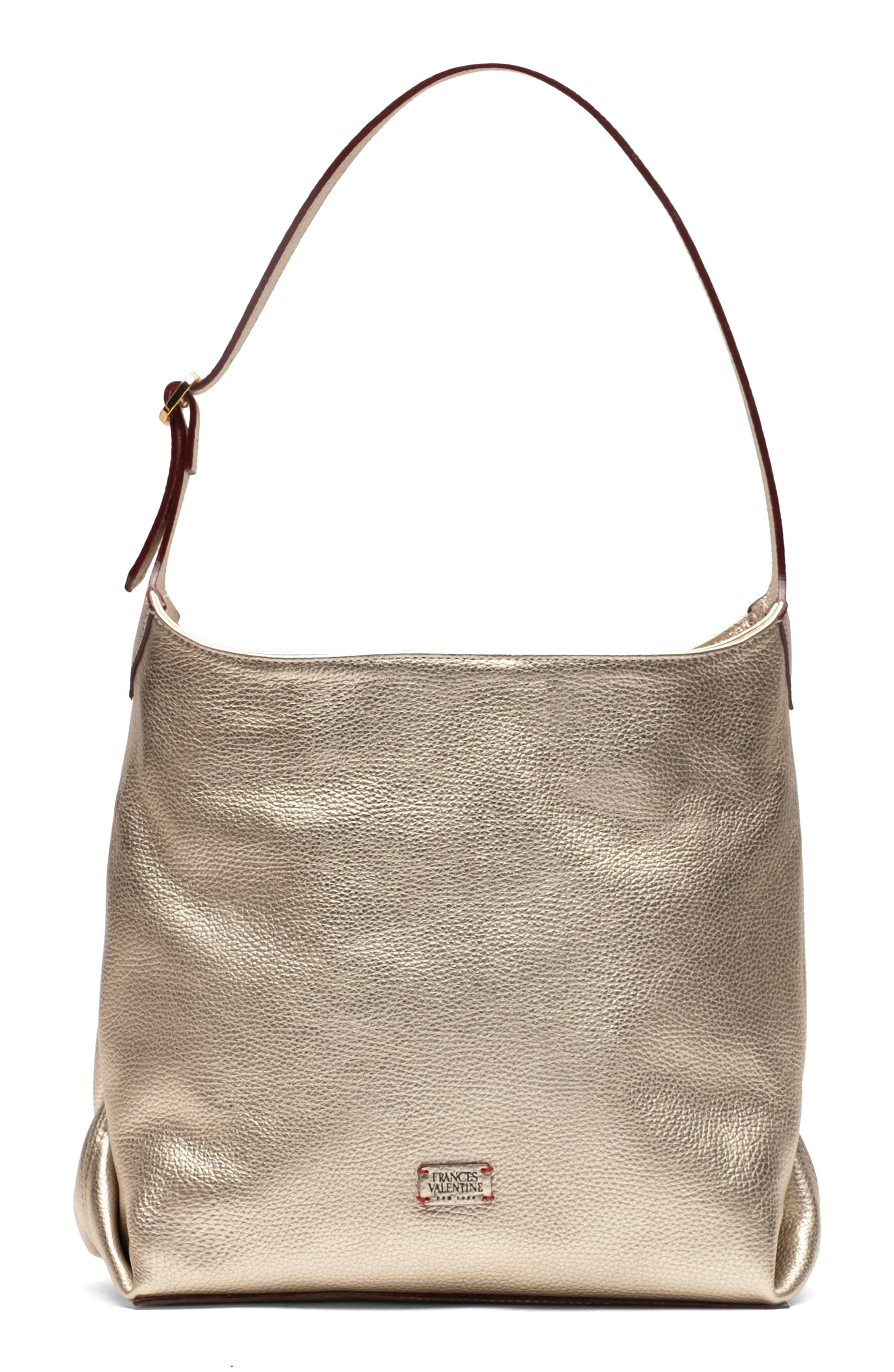 Brynn Leather Hobo, Main, color, GOLD