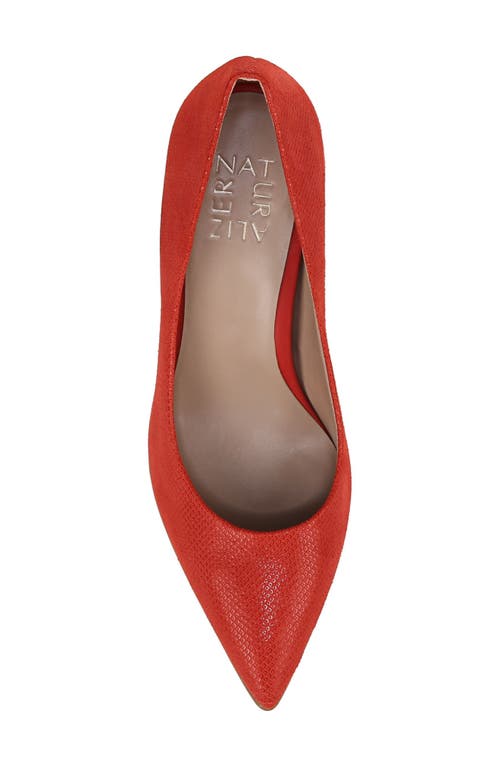 Naturalizer Faelyn Womens Cushioned Footbed Pointed Toe Pumps In Maserati Red