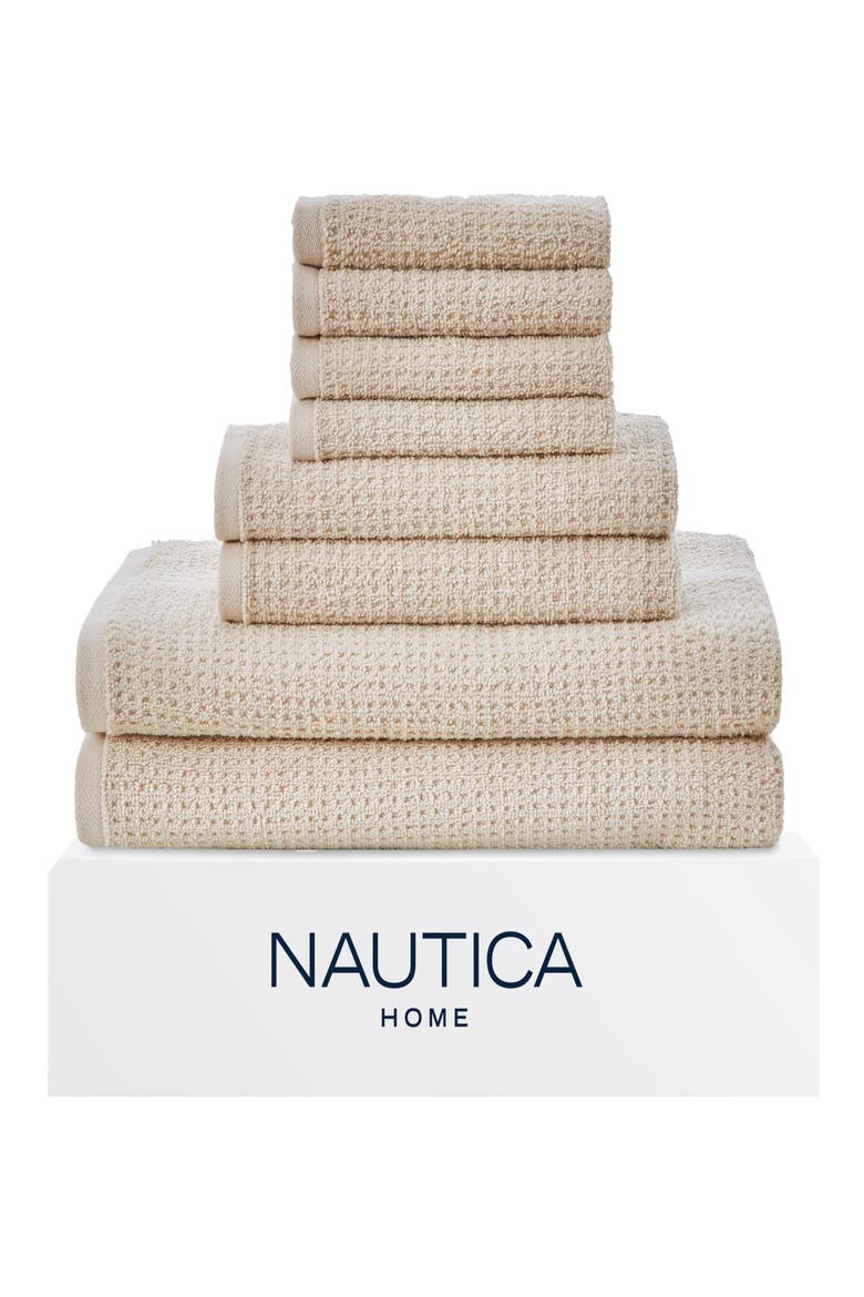 Oasis 6-Piece Cotton Towel Set, Alternate, color, LIGHT BEIGE