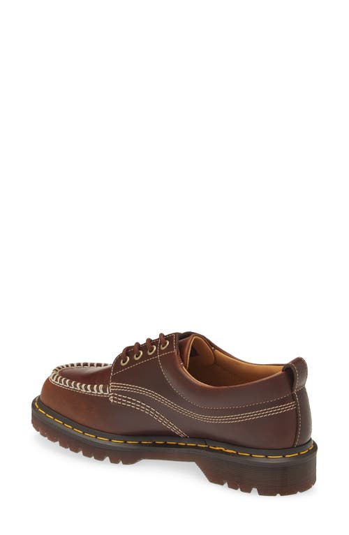 Dr. Martens Lowell Contrast-stitching Derby Shoes In Brown