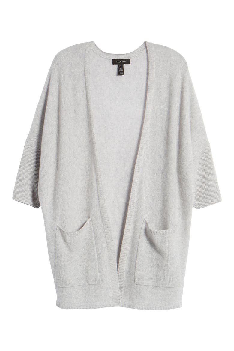 Cashmere Cardigan, Alternate, color, GREY SOFT HEATHER