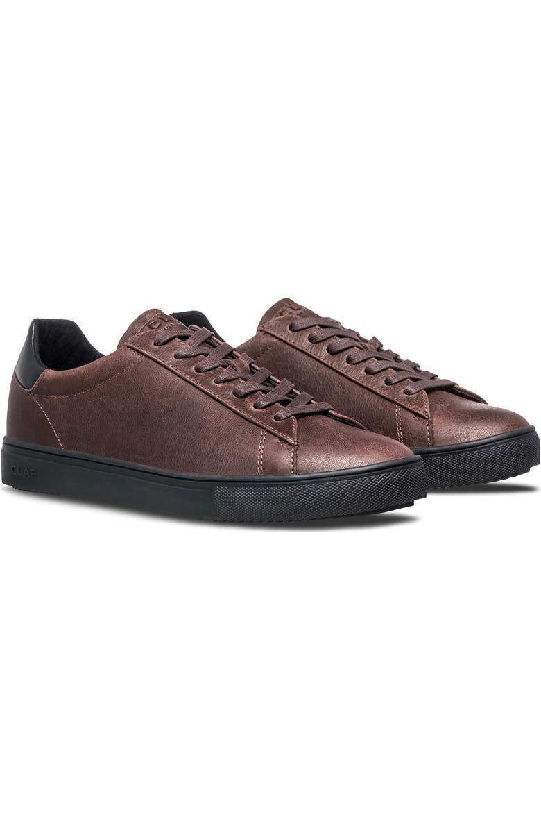 CLAE Bradley Leather Sneaker, Main, color, Demitasse Leather Black