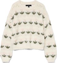 VERO MODA Delle Embroidered Pointelle Sweater