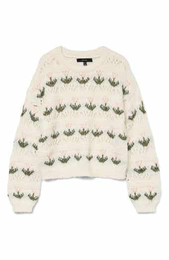 VERO MODA Delle Embroidered Pointelle Sweater