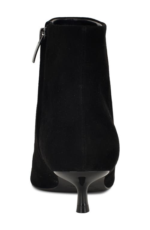 Nine West Turrel Pointed Toe Kitten Heel Bootie In Black