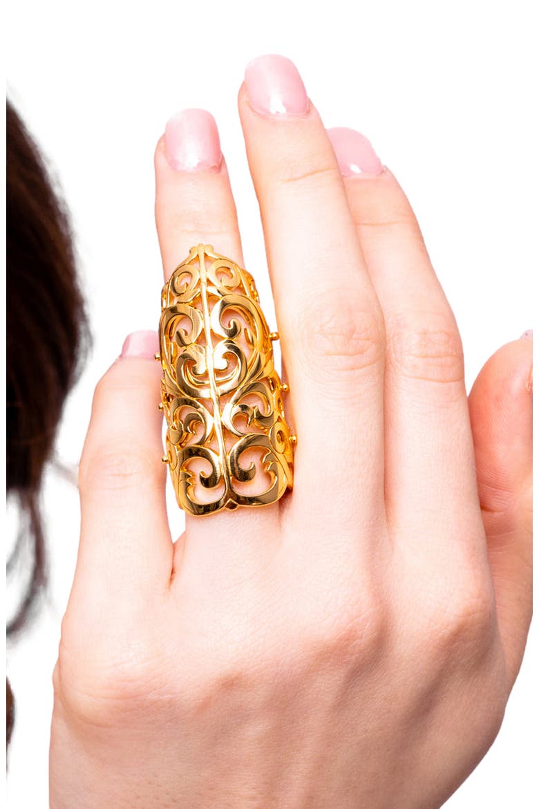 Elements Full Armour Ring, Alternate, color, Gold