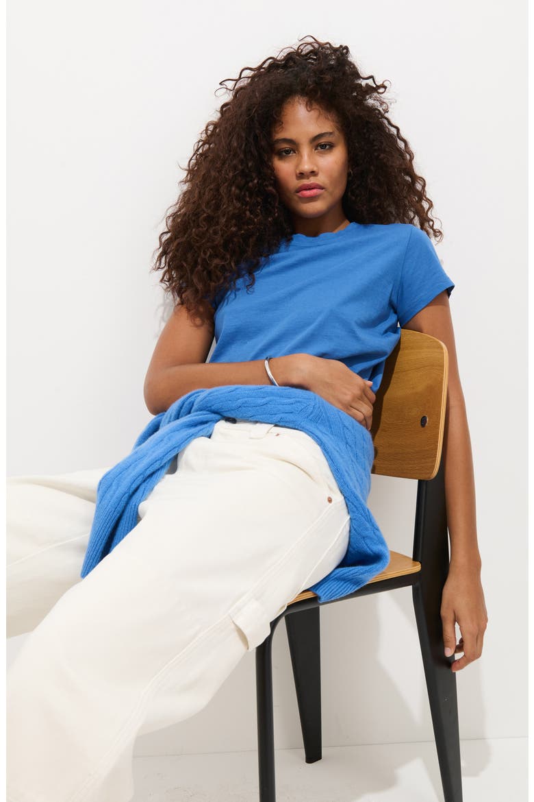Prospect Cotton T-Shirt, Alternate, color, WASHED COBALT