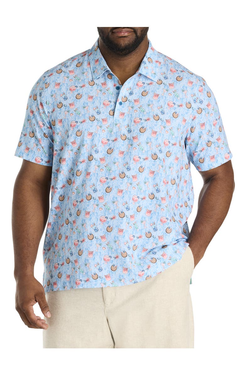 Tommy Bahama Big & Tall Coast Coconut Polo Shirt, Main, color, Blue Whisper