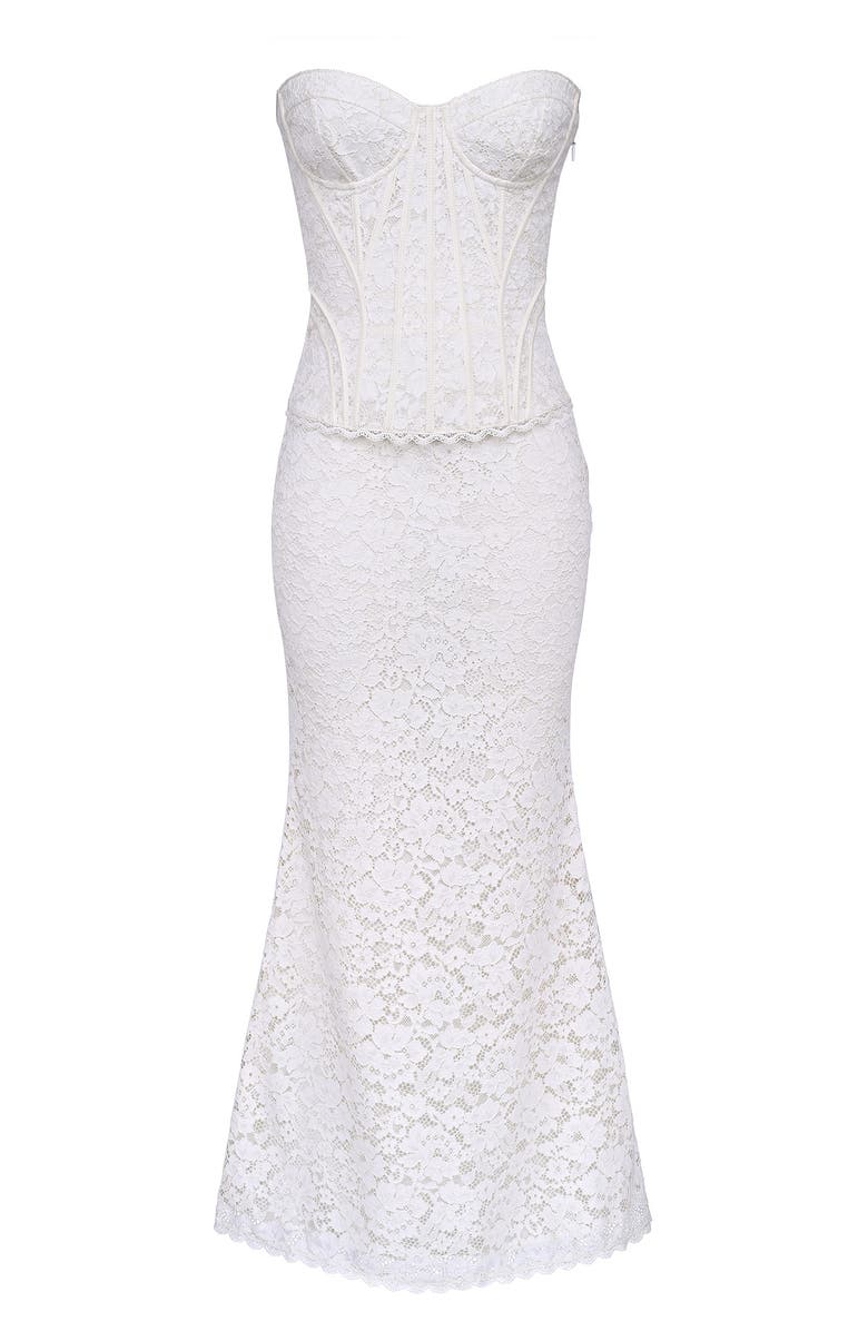 HOUSE OF CB Solaine Lace Corset Gown, Alternate, color, Ivory