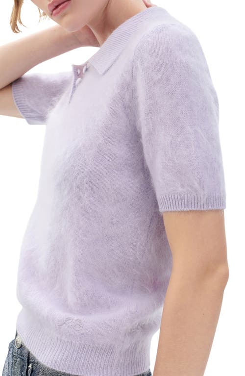 Rag & Bone Jada Brushed Cashmere Polo Sweater In Purple