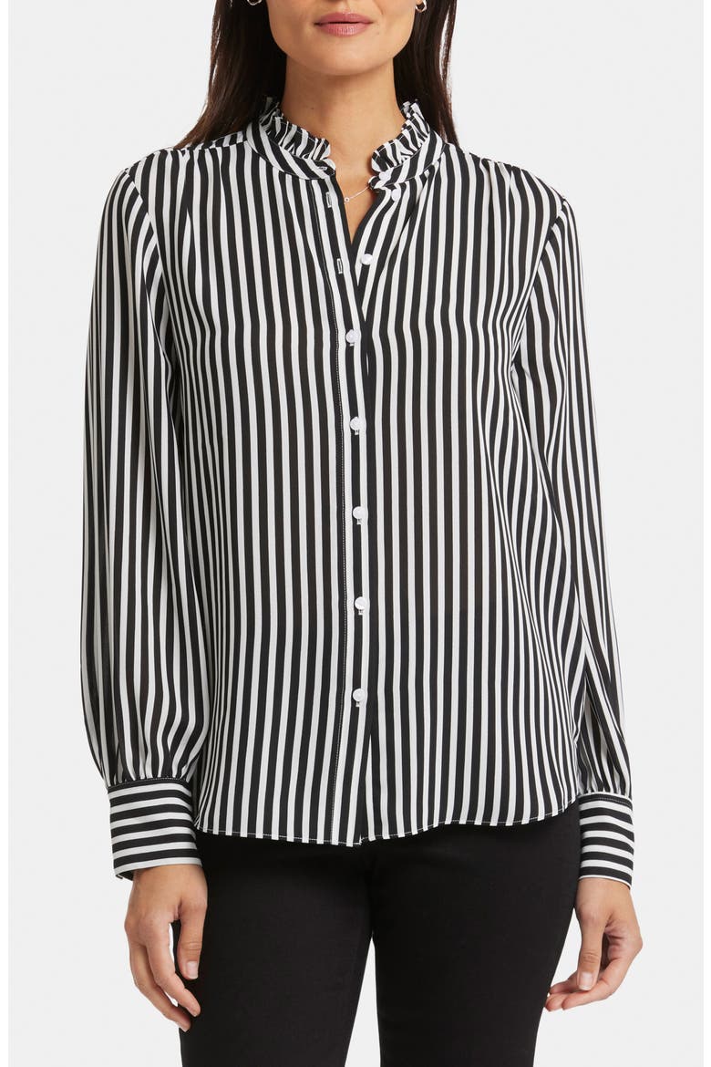 Ruffle Neck Blouse, Main, color, CITISCAPE