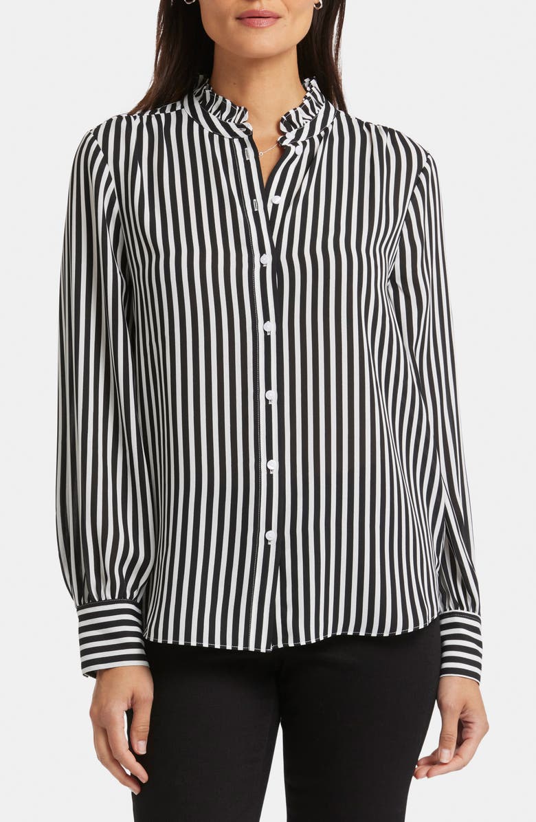 NYDJ Ruffle Neck Blouse, Main, color, Citiscape