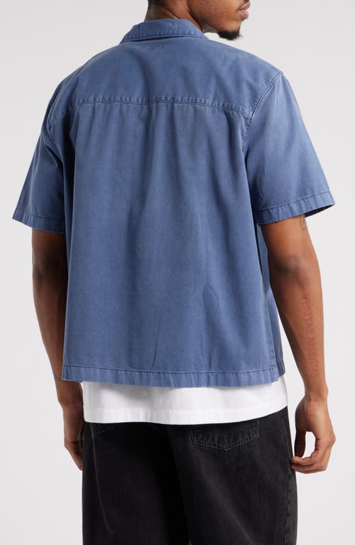 Bp. Short Sleeve Mechanic Shirt In Blue Indigo