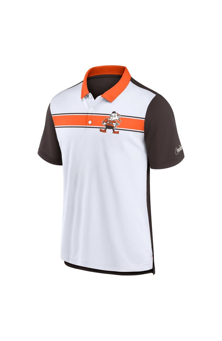 Nike Men's Nike  White/Brown Cleveland Browns Rewind Pique Polo, Alternate, color, White