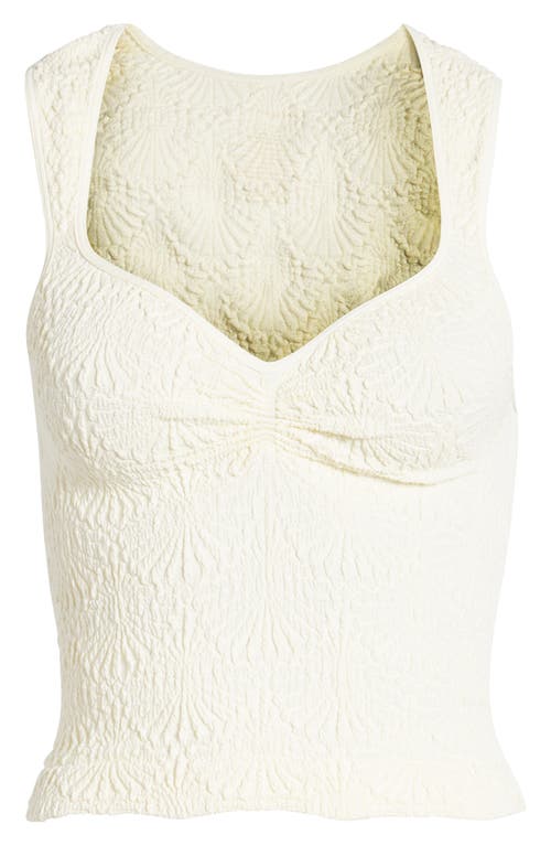 Free People Love Letter Floral Smocked Top In White