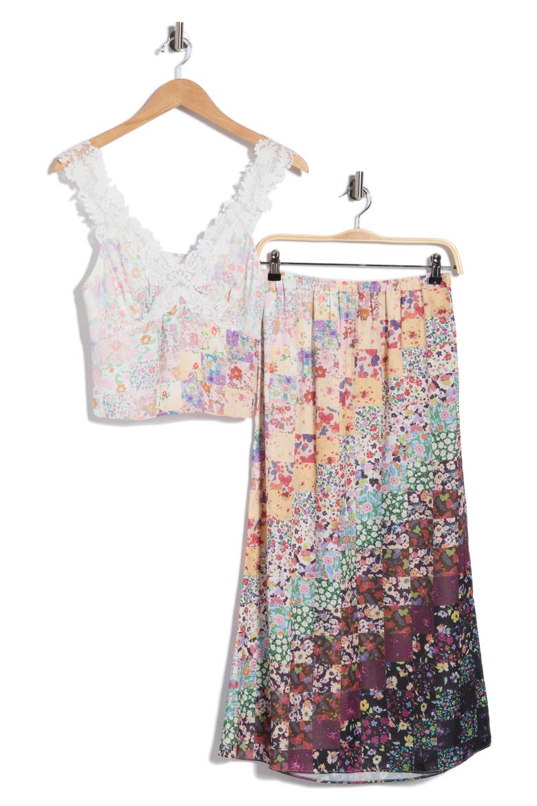 Say Hello Tank & Maxi Skirt Set, Alternate, color, WHITE MULTI