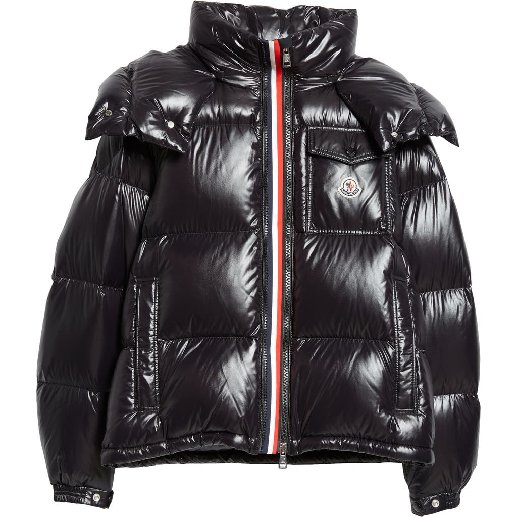 Moncler Montbeliard Short Down Jacket In Black/black