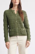 Caslon® Textured Sweater Jacket