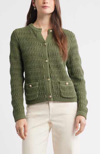Caslon® Textured Sweater Jacket