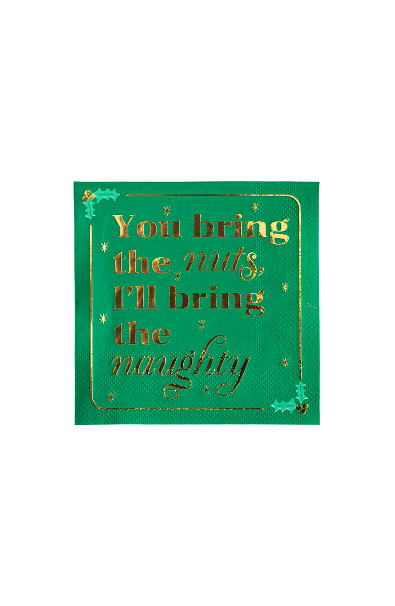Jollity & Co. You Bring The Nuts Cocktail Napkins, Main, color, Assorted Pre-Pack