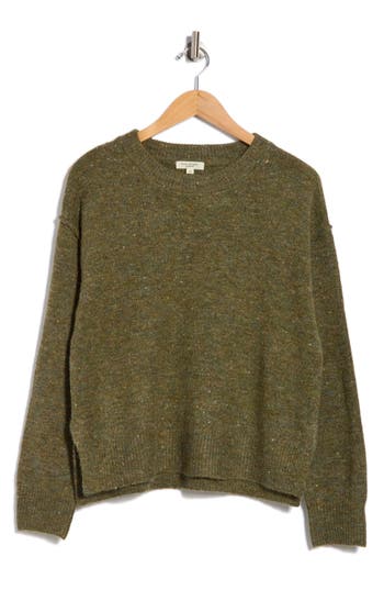 Max Studio Drop Shoulder Sweater In Green