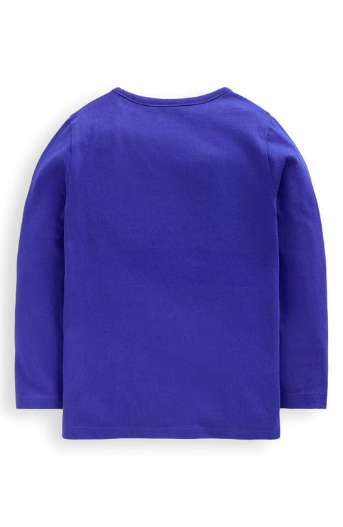 Mini Boden Kids' Long Sleeve Lift The Flap Cotton T-shirt In Purple