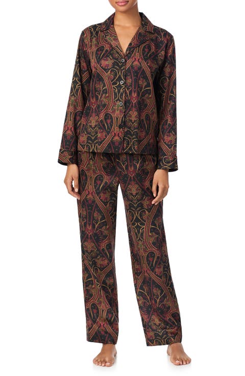 Paisley Cotton Blend Pajamas