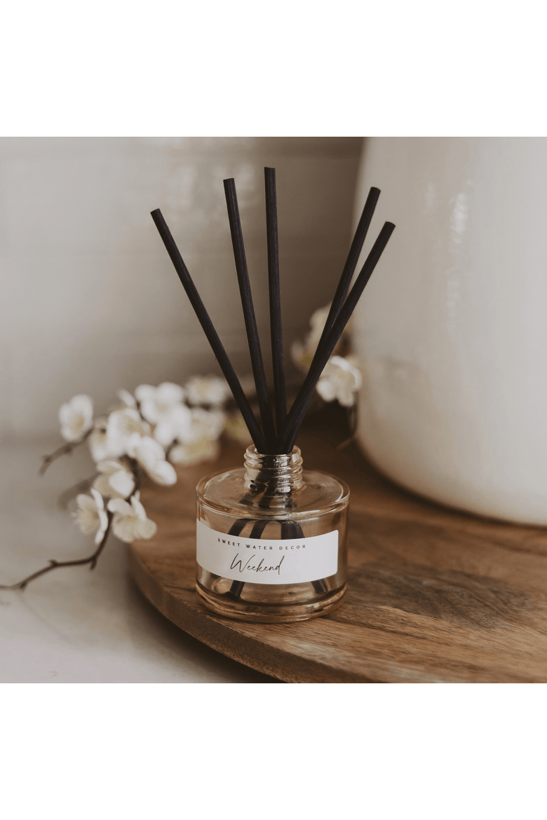 Tinted Glass Reed Diffuser -  Woods & Earthy Scents, Alternate, color, Weekend