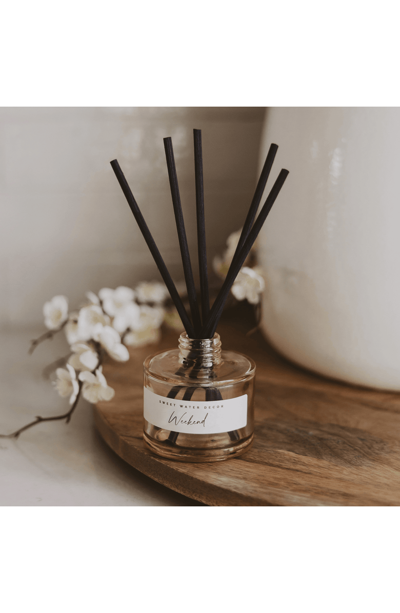 SWEET WATER DECOR Tinted Glass Reed Diffuser - Woods & Earthy Scents, Alternate, color, Weekend