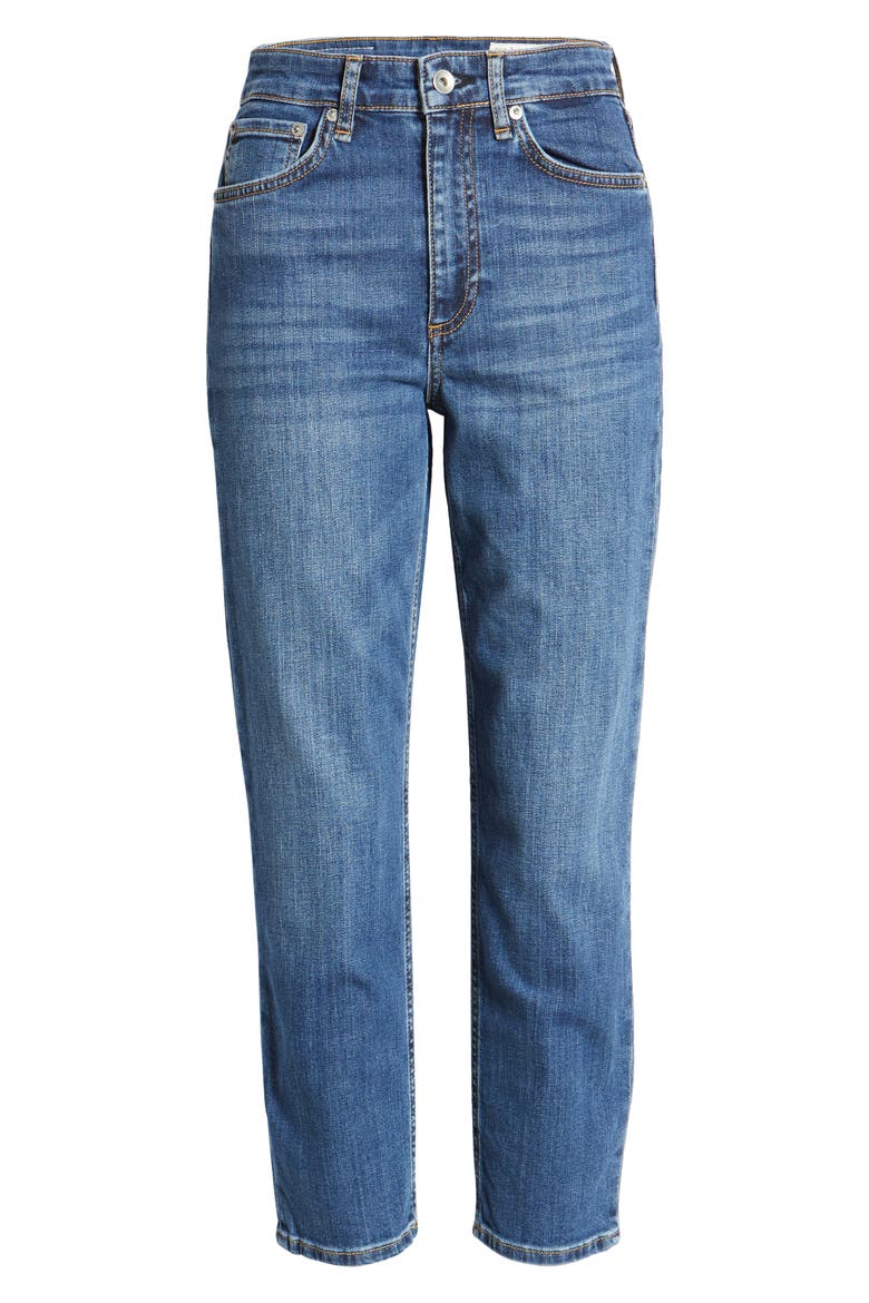 rag & bone nina high rise cigarette jeans High-Rise Ankle flared leg opening Nina High-Rise Ankle Cigarette