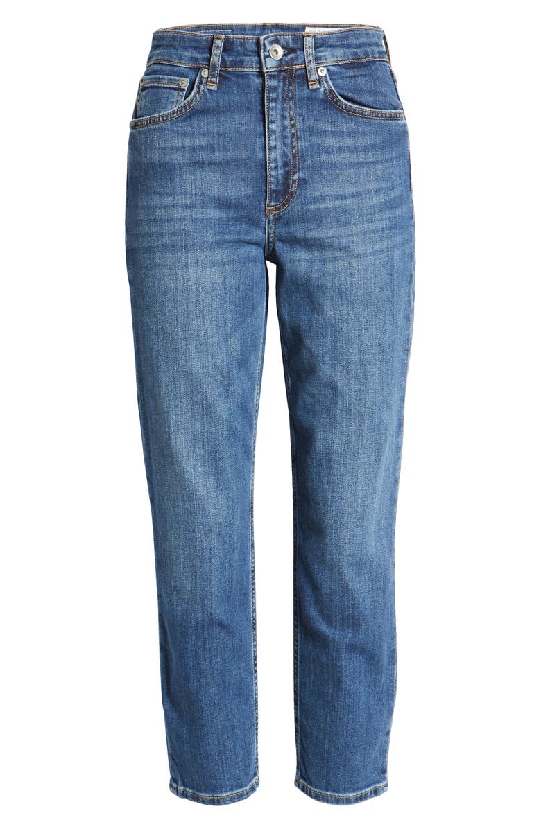 rag & bone Nina High Waist Ankle Cigarette Jeans, Alternate, color, Jasper