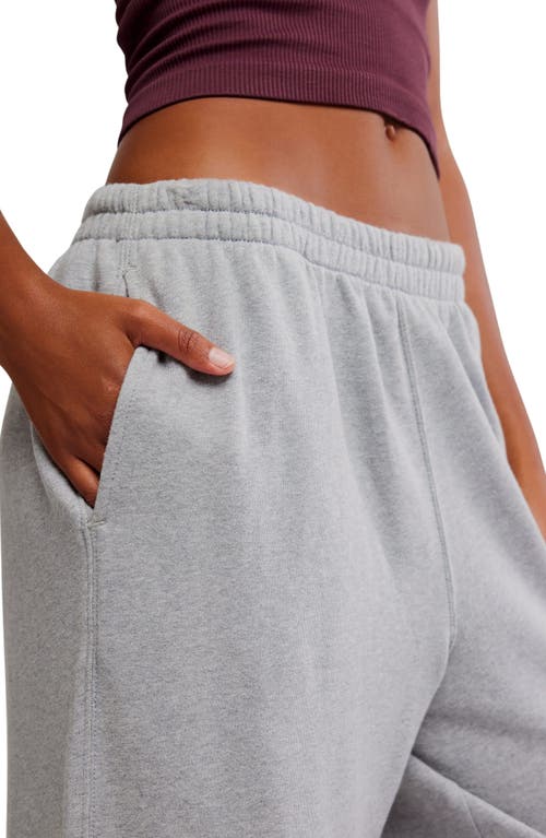Shop Free People Fp Movement All Star Oversize Graphic Joggers In Heather Grey/white