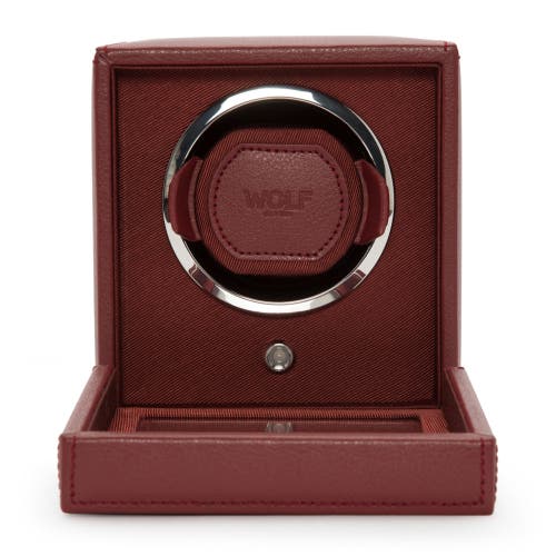 Wolf Cub Watch Winder With Cover In Bordeaux