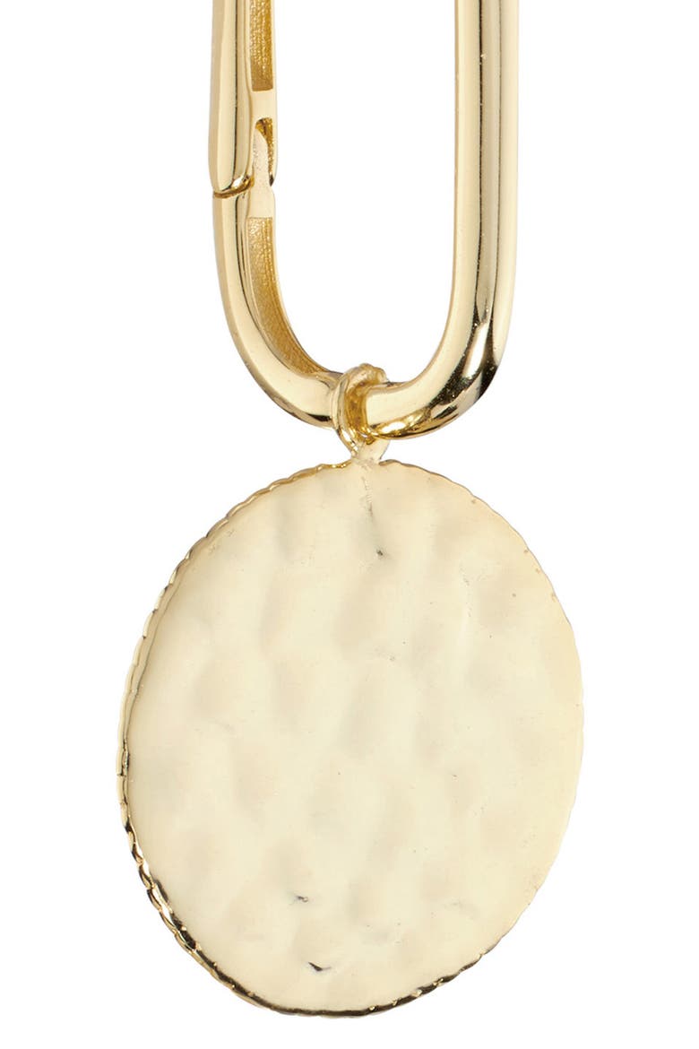 Hammered Disc Huggie Hoop Earrings, Alternate, color, GOLD