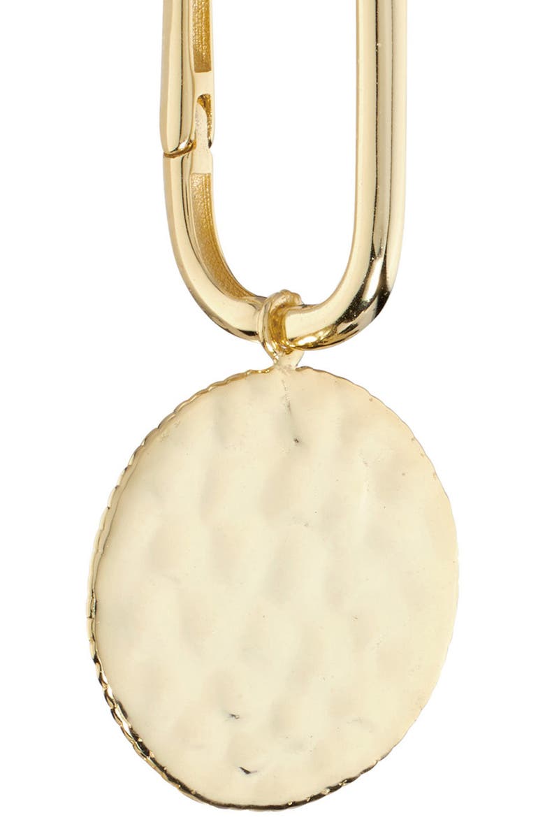 ATHRA LUXE Hammered Disc Huggie Hoop Earrings, Alternate, color, Gold