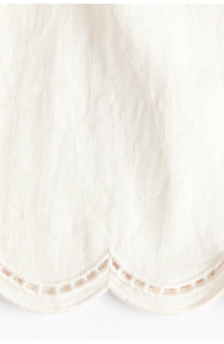 H&M Mama Scalloped Pull-on Trousers, Alternate, color, Cream