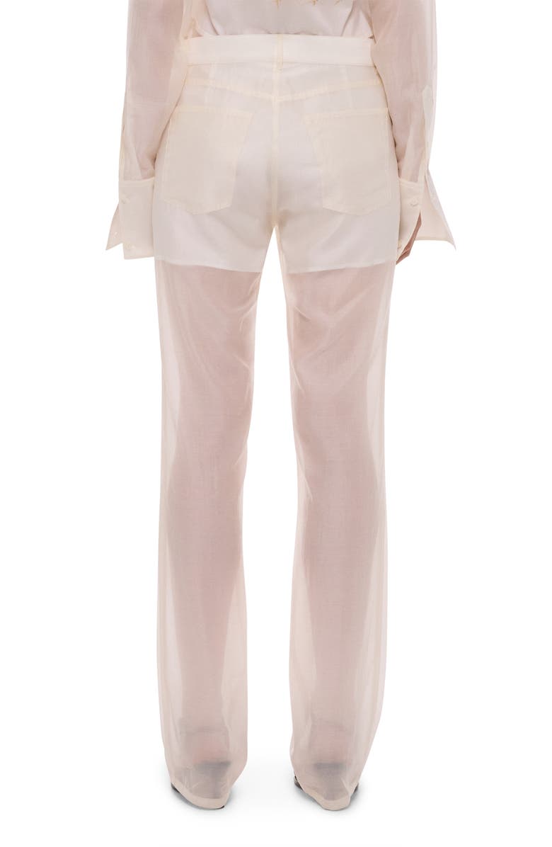 Helmut Lang Sheer Bootcut Pants, Alternate, color, 
