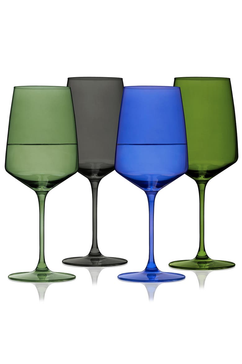 Reserve Nouveau Crystal Wine Glasses Set of 4, Main, color, Seaside