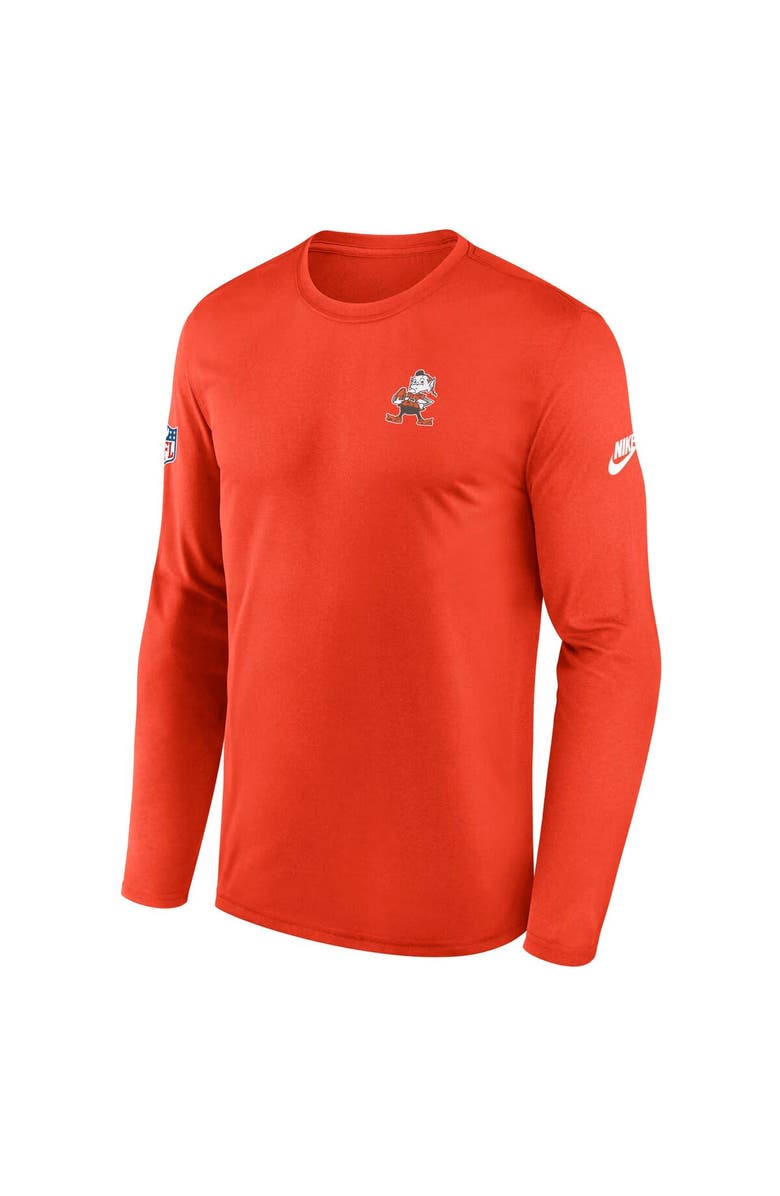 Nike Men's Nike Orange Cleveland Browns Legend Small Logo Performance Long Sleeve T-Shirt, Alternate, color, Orange